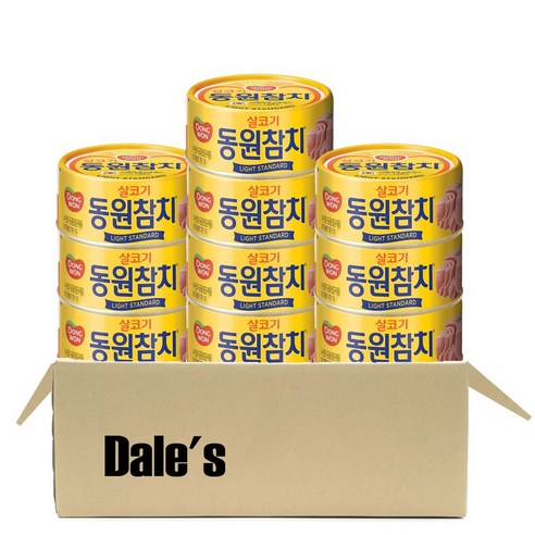 데일즈기획 동원 살코기 라이트스탠다드 참치, 200g, 10개