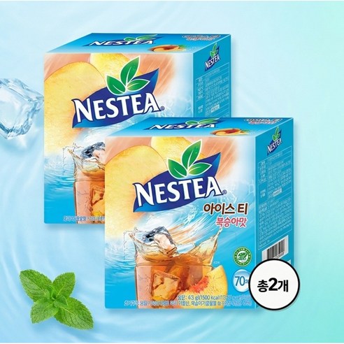 네스카페 네스티 아이스티 복숭아맛 70T x 2박스