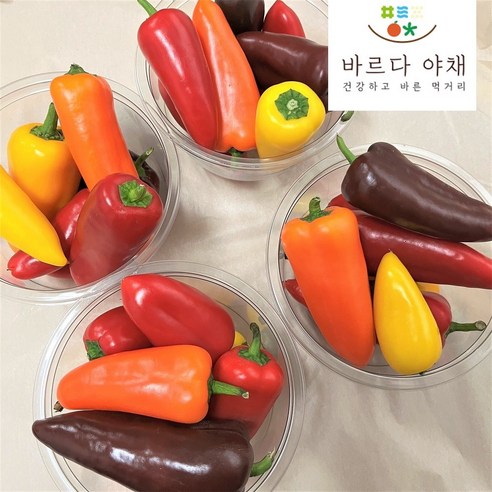 바르다야채 국내산 미니파프리카 250g, 500g, 1kg, 2kg, 250g, 2개