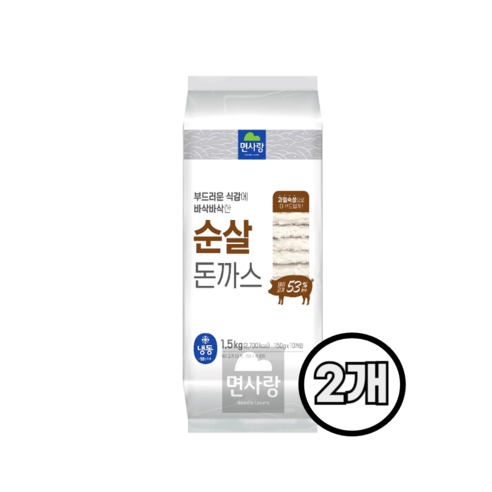 면사랑 순살돈까스 1.5kg(150gx10개입), 2개, 1.5kg