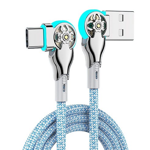 크론 180도 회전 USB-A to C타입 충전 케이블