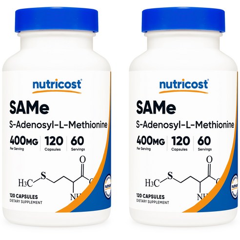 뉴트리코스트 SAM-e 400mg 120캡슐 2병, 120정, 2개