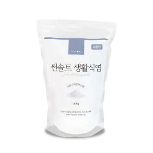 썬솔트 생활식염 대용량 1.8kg + 사은품 (썬솔트 조리용 식염 250g) _미 FDA 검사필 순도 99.9% 국내산 명품 용융소금