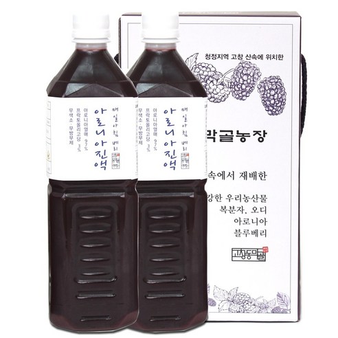 아로니아진액 원액 즙 1L [고창동막골농장], 2개, 1L