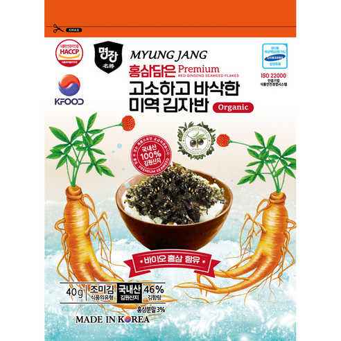 케이푸드, 홍삼담은미역김자반, 40g, 30개 이상 무료배송