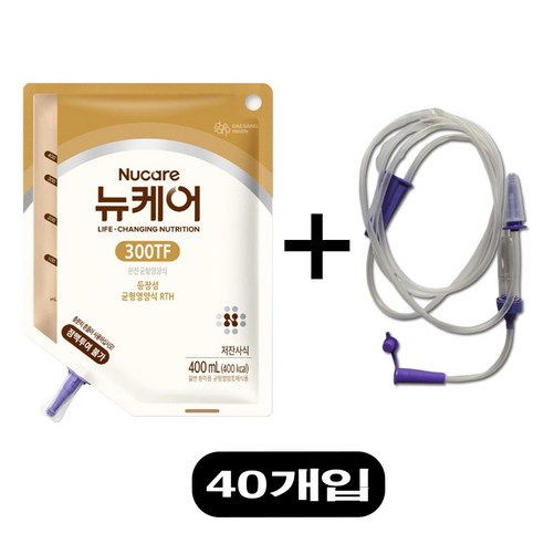 대상웰라이프 뉴케어 300TF RTH 400ml 40개입 저잔사식 등장성 수술환자 완전균형영양식 경관영양식 경관급식 식사대용 회복식 노인영양보충