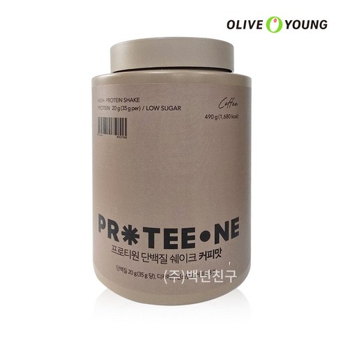 프로티원 단백질쉐이크 커피맛, 490g, 2개