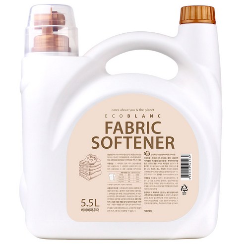 에코블랑 유아유연제 5.5L 베이비파우더, 5.5L, 2개