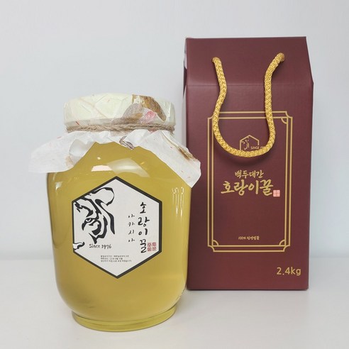 청정지역 소백산 호랑이 잡화 아카시아 진짜 밤꿀 2.4kg 1개, 2.4kg, 1개