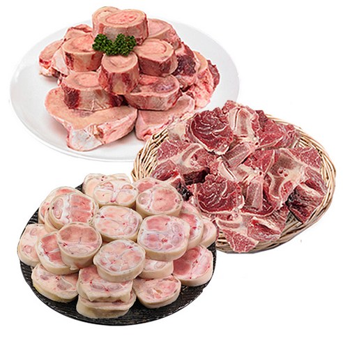 황금한우 한우 사골 2kg 우족 1kg 잡뼈 1kg 곰탕용 보신용 세트