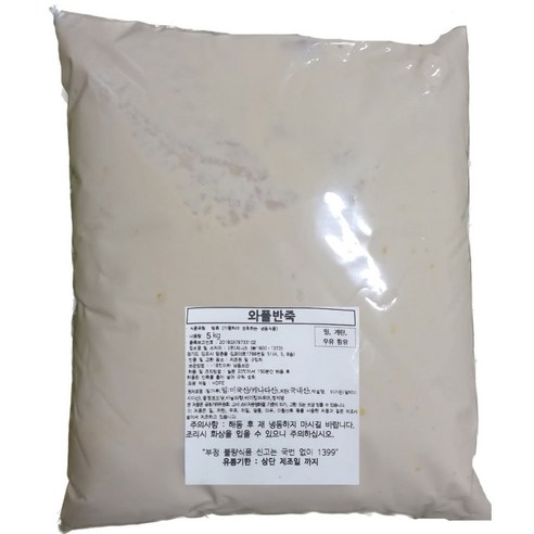 지니스푸드 와플반죽, 2개, 5kg