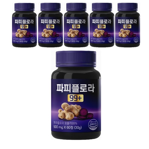 대용량 파피플로라 99+ 식약청 100% haccp 인증, 6개, 60정