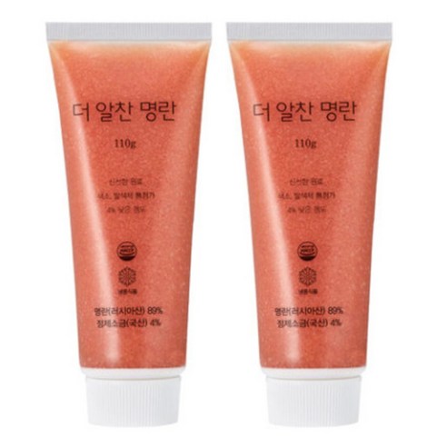 무색소 저염 선동 명란젓갈 더알찬 튜브명란 220g (110g x 2개), 220g, 3개