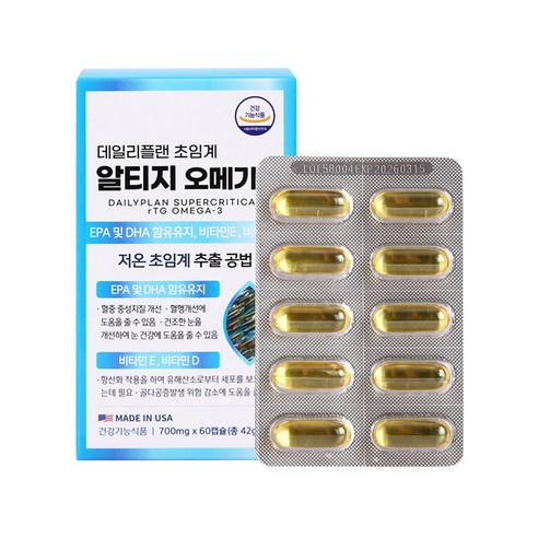 데일리플랜 초임계 알티지 오메가 3, 1개, 60정