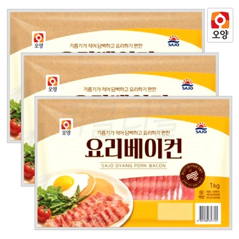 사조 오양 사조 오양 요리 베이컨, 1kg, 3개