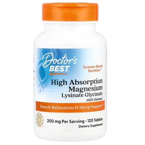 닥터스베스트 고흡수 킬레이트 마그네슘 High Absorption Magnesium 200mg 120정 고약사 약들약