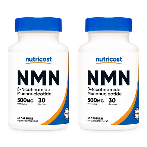 뉴트리코스트 효소 NMN 보충제 500mg 60캡슐 글루텐프리 베지 2개, 2개, 60정
