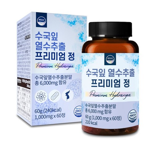 웰리즈 수국잎 열수추출 프리미엄 정 60g