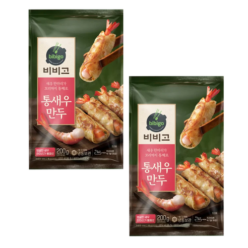 CJ 비비고 통새우만두, 2개, 200g