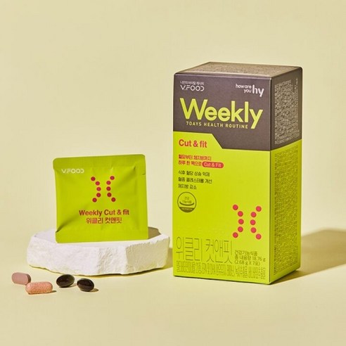 브이푸드 위클리 컷앤핏 2.68g x 7포