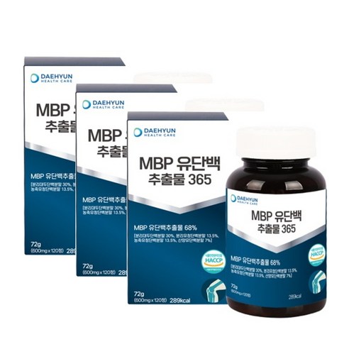 대현헬스케어 MBP유단백추출물 365, 3개, 120회분