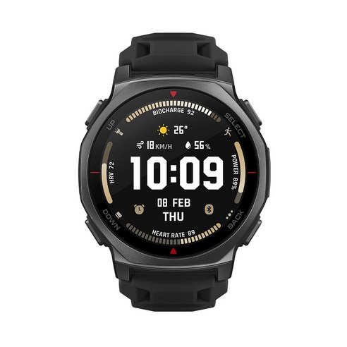 어메이즈핏 스마트워치 T-REX 3 PRO, GPS + 블루투스, 4.4cm, 블랙