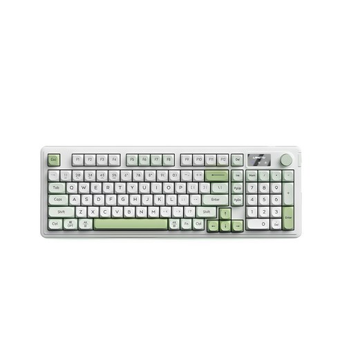 PYHO 무선 키보드 게이밍 키보드 RGB 3모드 98키 기계식 키보드 2.4G 무선식, 그린, L98 저소음 3모즈, 제조사축