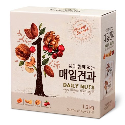 대봉식품 둘이 함께 먹는 매일 견과