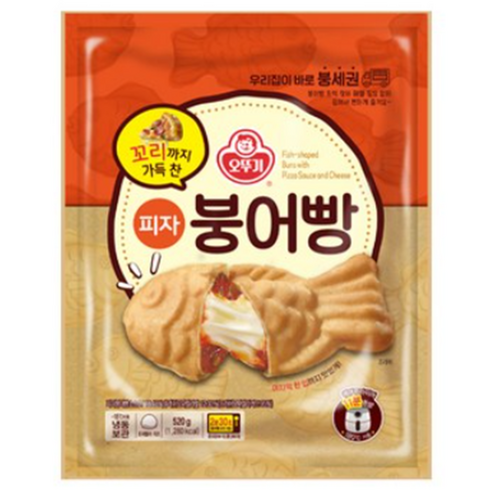 오뚜기 꼬리까지 가득 찬 피자붕어빵 520g 2개