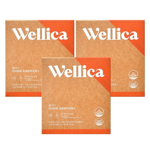 웰리카 다이어트 플러스 프로바이오틱스, 90g, 3개