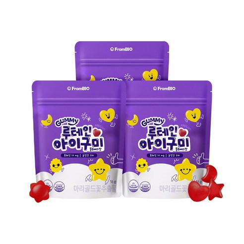 프롬바이오 루테인 아이구미 블루베리맛 구미 젤리, 3개, 14회분