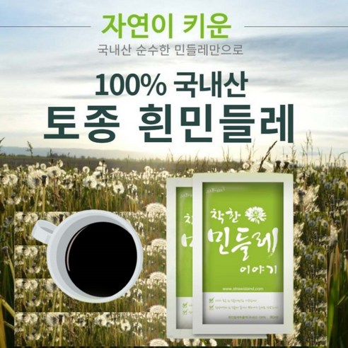 흰민들레즙 국내산 100%  토종 하얀 민들레 흰민들레 포공영 진액 엑기스 즙 차 효능 추천 국산