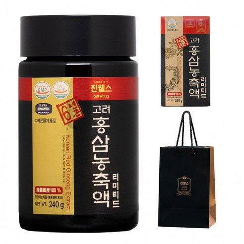 일화 6년근 고려홍삼농축액 리미티드 240g 식약처인정 홍삼진액 100% 하루 진세노사이드 36mg 섭취  [원산지:국산]