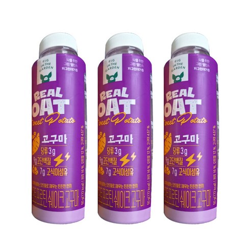 피그인더가든 리얼오트 프로틴 쉐이크 고구마, 3개, 50g