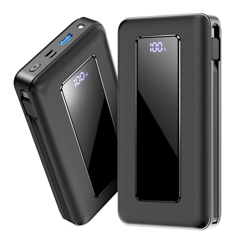 UOOFON 대용량 보조배터리 40000mAh 일체형 고속충전 PD 22