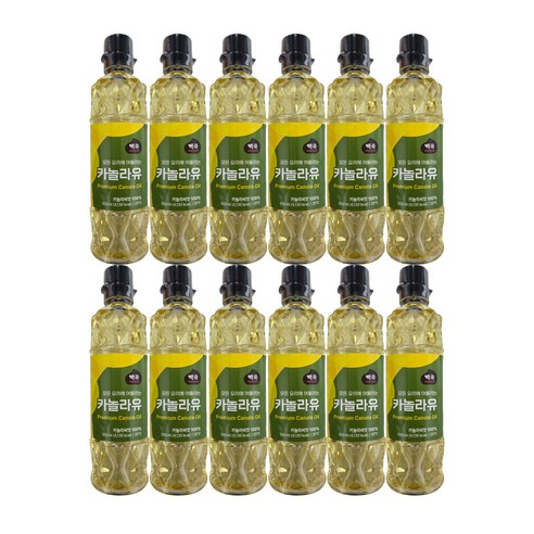 뺵쿡 카놀라유 500ml, 2개, 500L