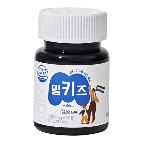 밀키즈 어린이 청소년 칼슘 마그네슘 비타민D 성장기, 6박스, 30정