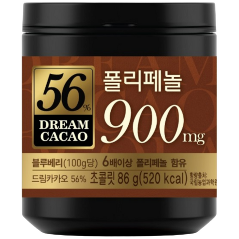 달콤한 다크초콜릿의 유혹 드림카카오 56%, 86g, 16개