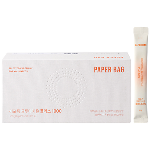 페이퍼백 리포좀 글루타치온 플러스 1000, 28포