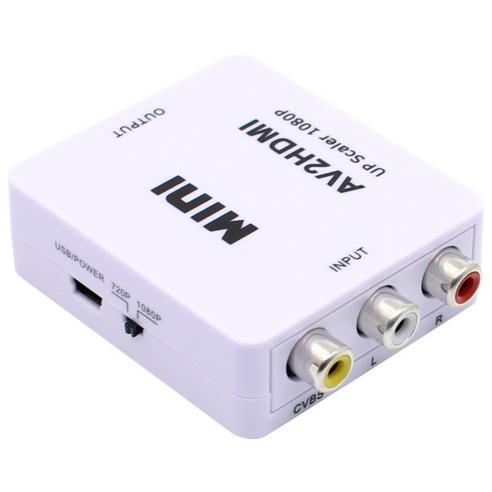 넥시 AV to HDMI 컨버터, NX-3RCAHD 화이트, 1개