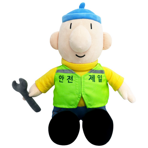 [공식정품] 패트와 매트 땜장이 안전제일 중형 인형, 1개, 01. 패트 중형 인형(Yellow), 40cm