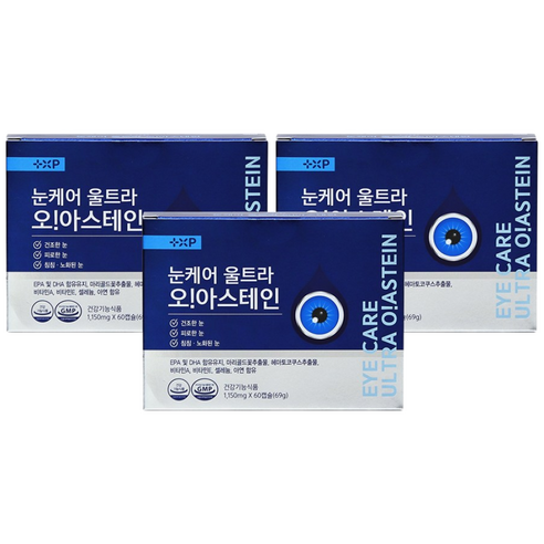눈건강 최강자! 루테인 아스타잔틴 지아잔틴 눈케어 울트라 오!아스테인, 3개, 60정