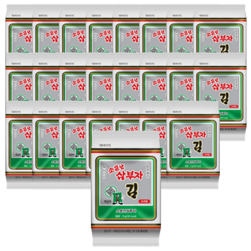 소문난삼부자 본사 재래 도시락김, 24개, 5g
