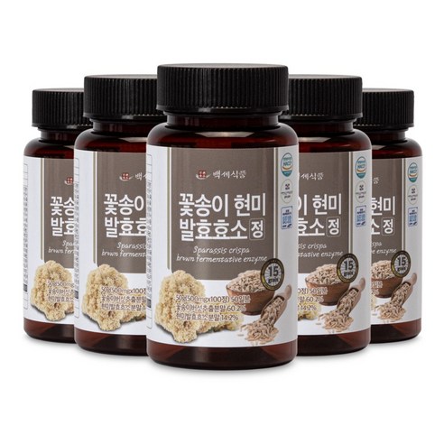 백세식품 꽃송이버섯 현미발효효소 베타글루칸 HACCP인증, 50g, 5개