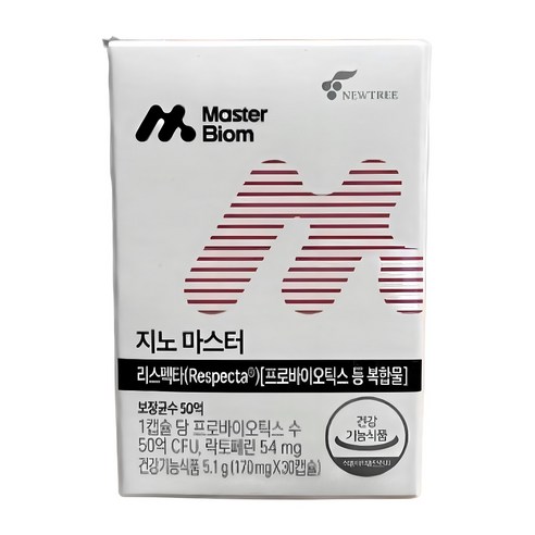 지노마스터 리스펙타 유산균 프로바이오틱스 프로바이오스틱 여성 Y존 케어 질유산균 질 분비물 장 건강 영양제, 30캡슐, 6개