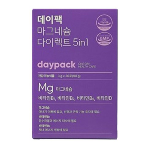 데이팩 마그네슘 350mg 비타민B 가루 분말스틱, 3개, 30회분