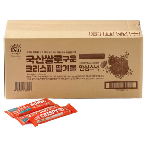 국산쌀로 구운 크리스피 딸기롤 100개입 국내산 20곡물과자, 1박스, 850g