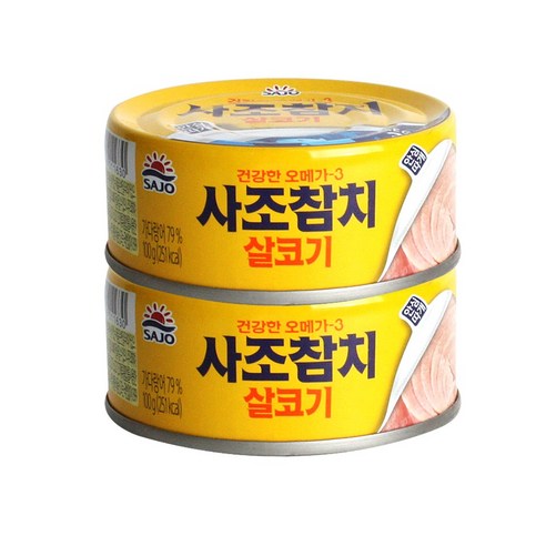 사조참치 살코기 안심따개, 100g, 2개