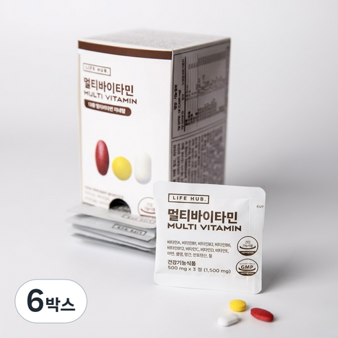 라이프허브 올인원 멀티바이타민 13종 미네랄 30포 (30일분)