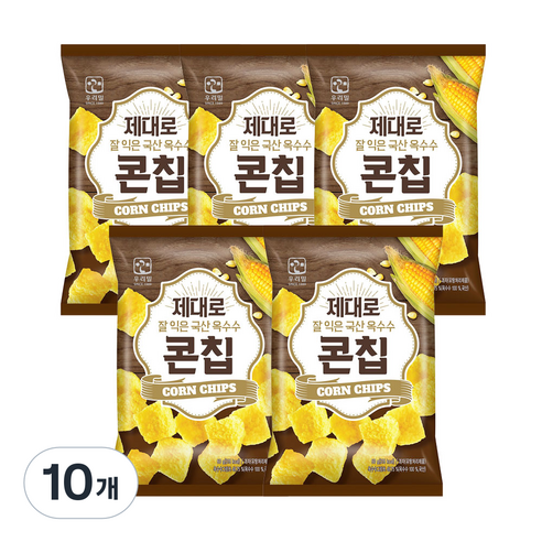 우리밀 제대로 국산 옥수수 콘칩, 60g, 10개